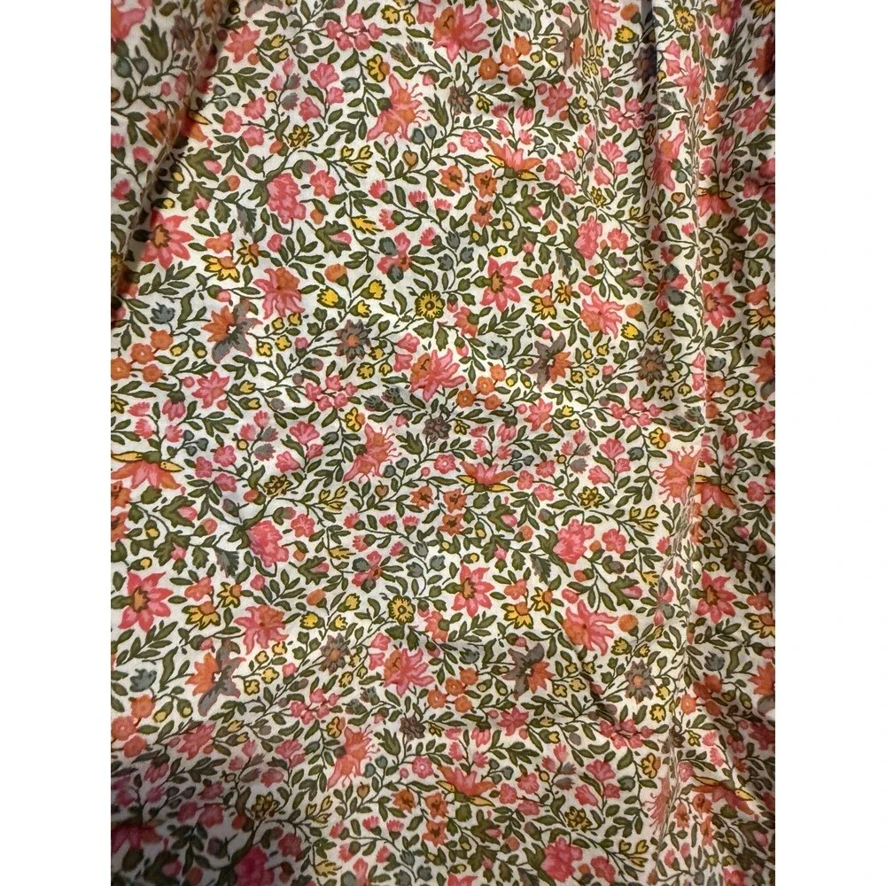 J Crew Pintuck Cotton Poplin Top in Scattered Blooms size XL
